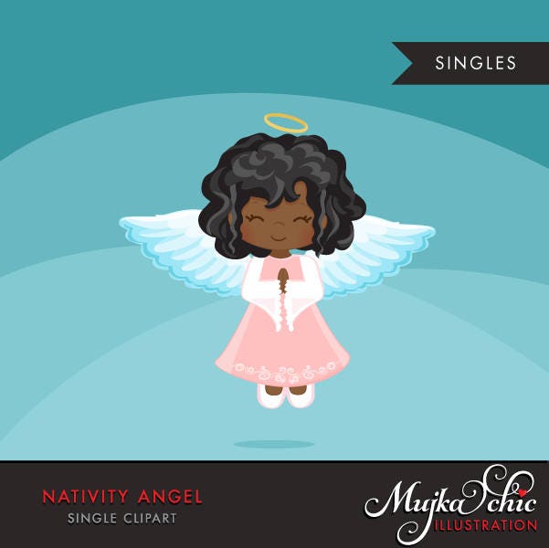 Detail African American Angel Clipart Nomer 38