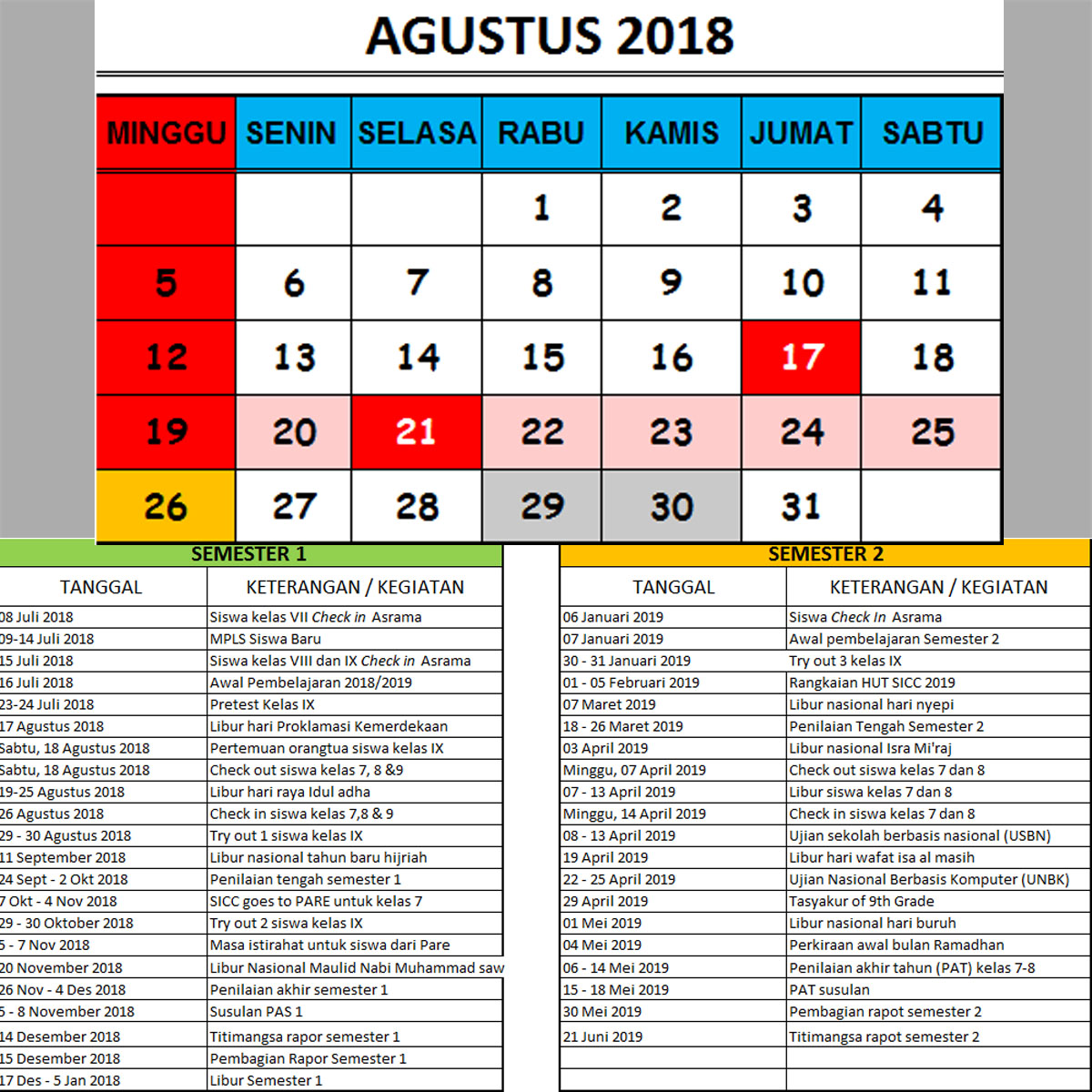 Detail Agustus Kalender 2018 Nomer 13