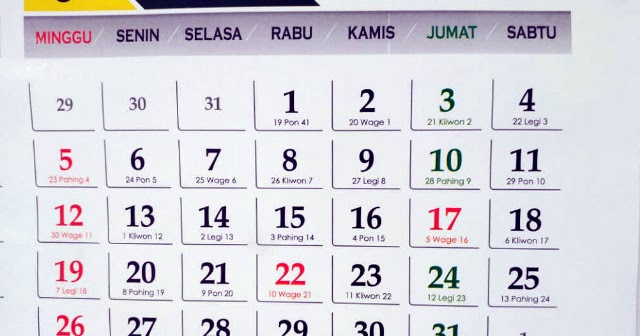 Detail Agustus Kalender 2018 Nomer 3