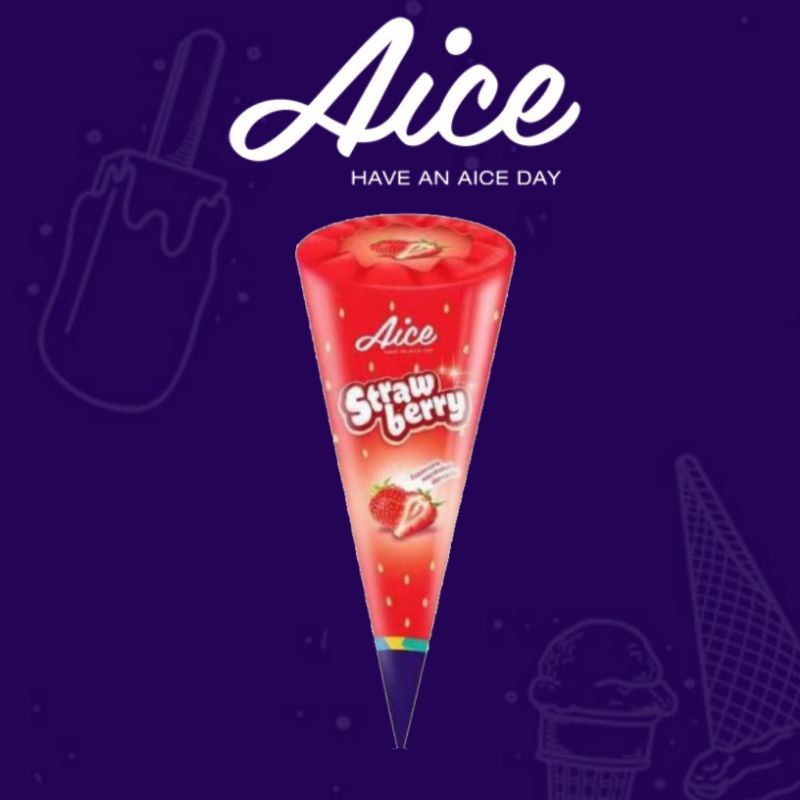 Detail Aice Strawberry Cone Nomer 11