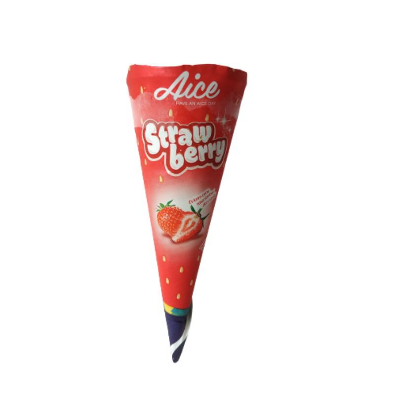 Detail Aice Strawberry Cone Nomer 10