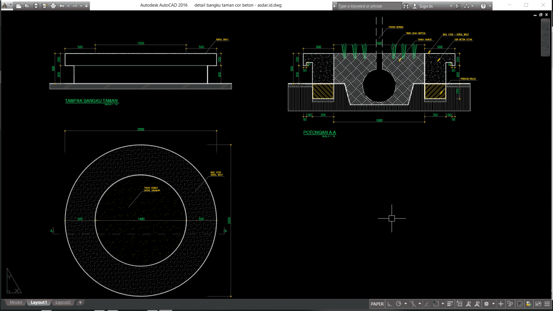 Detail Air Mancur Dwg Nomer 24