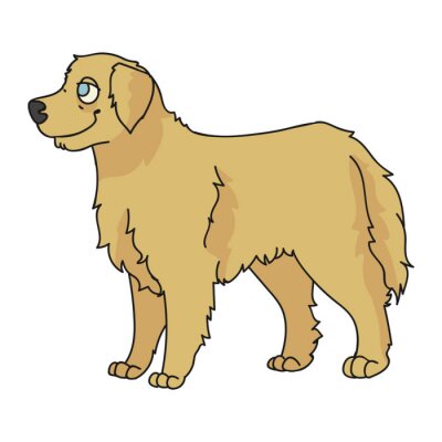 Detail Golden Retriever Gezeichnet Nomer 8