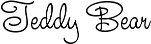 Detail Teddy Bear Font Nomer 3