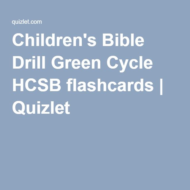 Detail Bible Drill Green Cycle Nomer 18