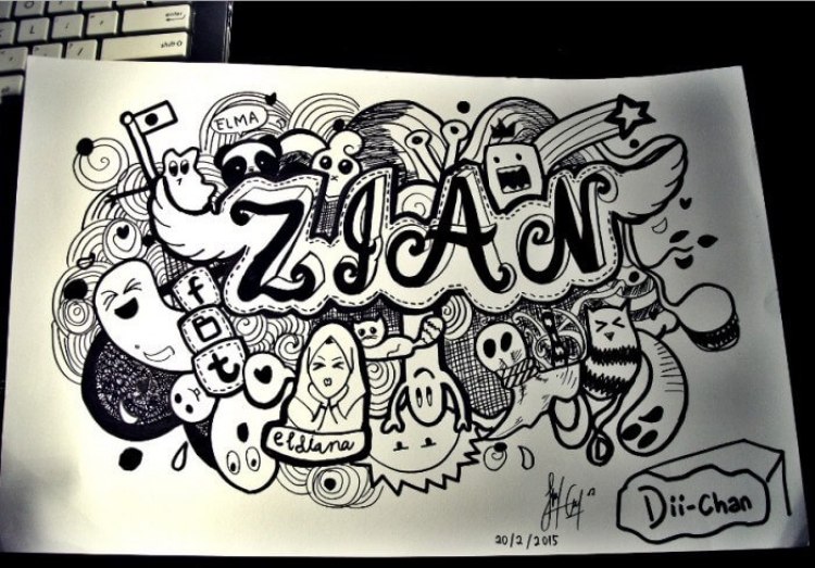 Detail Bikin Doodle Nama Nomer 15