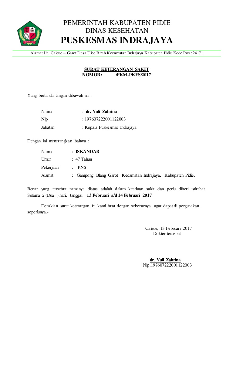 Detail Bikin Surat Dokter Nomer 33