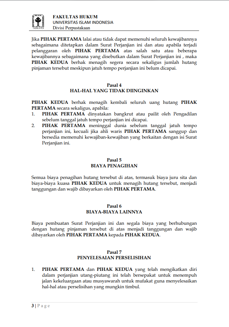 Detail Bikin Surat Perjanjian Hutang Nomer 56