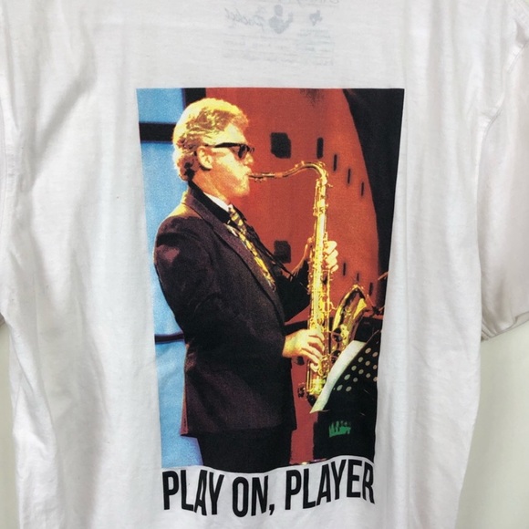 Detail Bill Clinton Saxophone Shirt Nomer 7