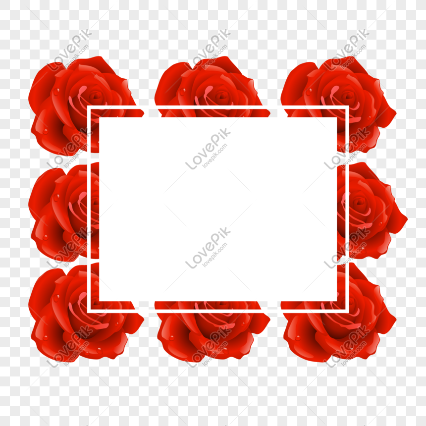 Detail Bingkai Bunga Merah Nomer 33