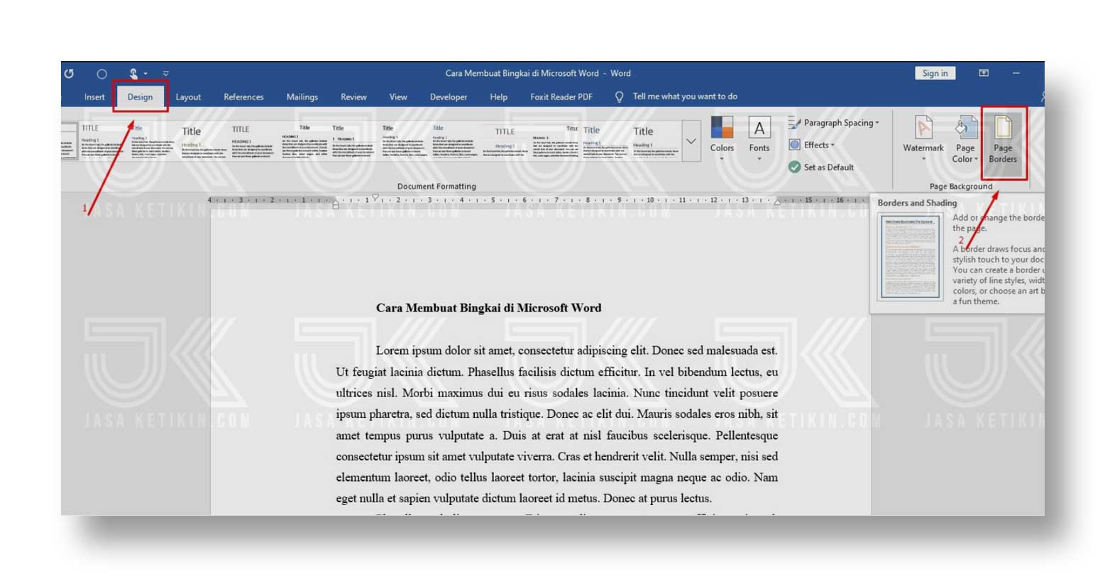 Detail Bingkai Di Microsoft Word Nomer 46