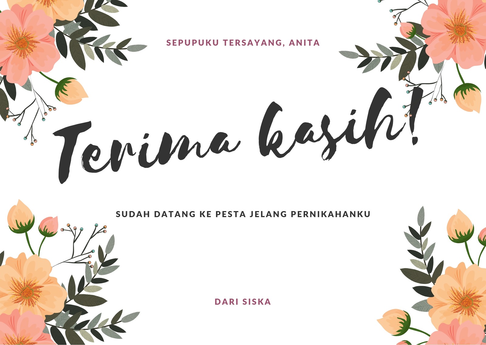 Detail Bingkai Kartu Ucapan Terima Kasih Pernikahan Koleksi Nomer 30