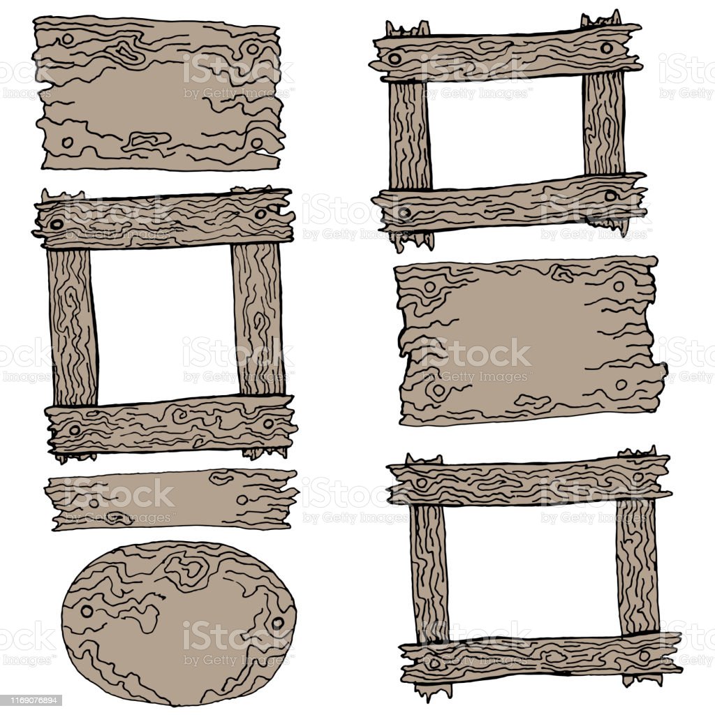 Detail Bingkai Kayu Vector Nomer 21