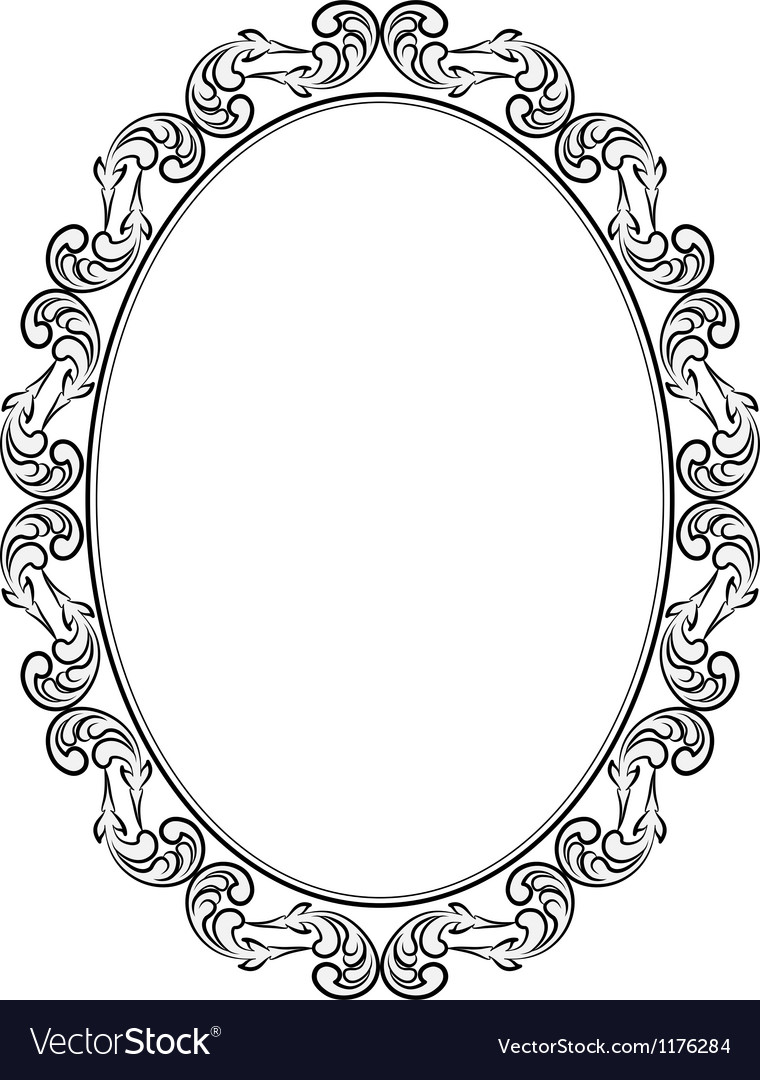 Detail Bingkai Oval Vector Nomer 4