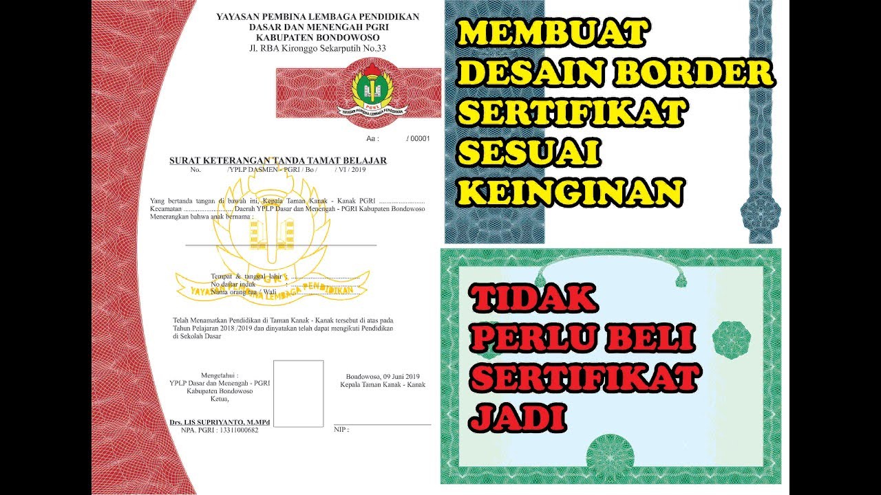 Detail Bingkai Piagam Keren Nomer 57