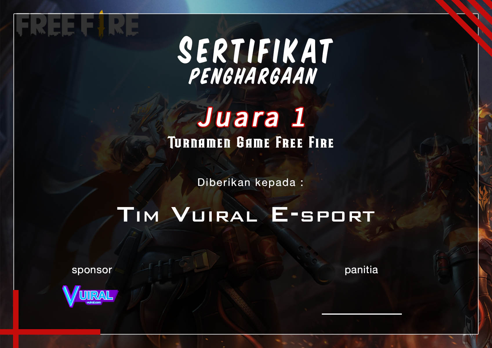 Detail Bingkai Sertifikat Ff Nomer 36