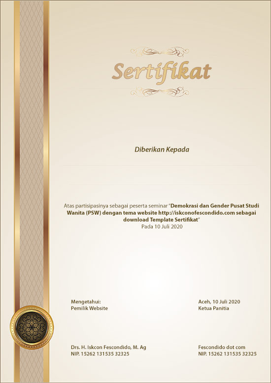 Detail Bingkai Sertifikat Portrait Nomer 44