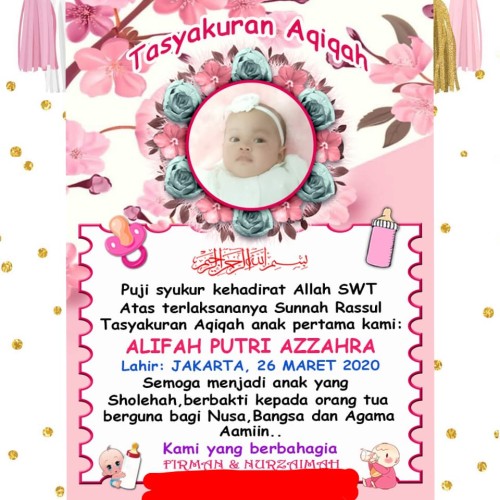 Detail Bingkai Ucapan Aqiqah Nomer 50