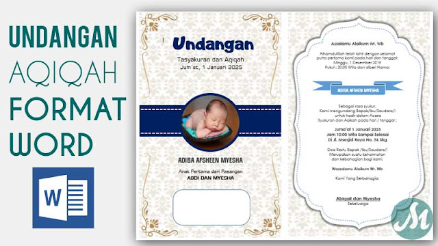 Detail Bingkai Undangan Aqiqah Yang Bisa Di Edit Nomer 6