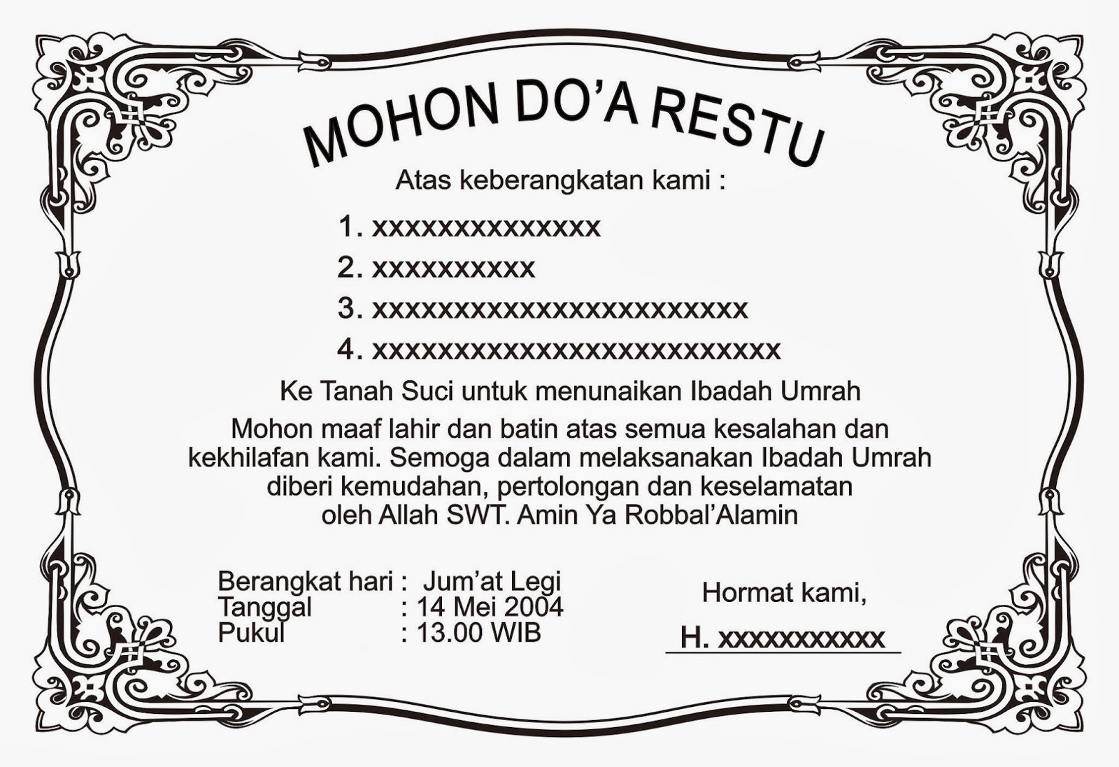 Bingkai Undangan Haji - 53+ Koleksi Gambar