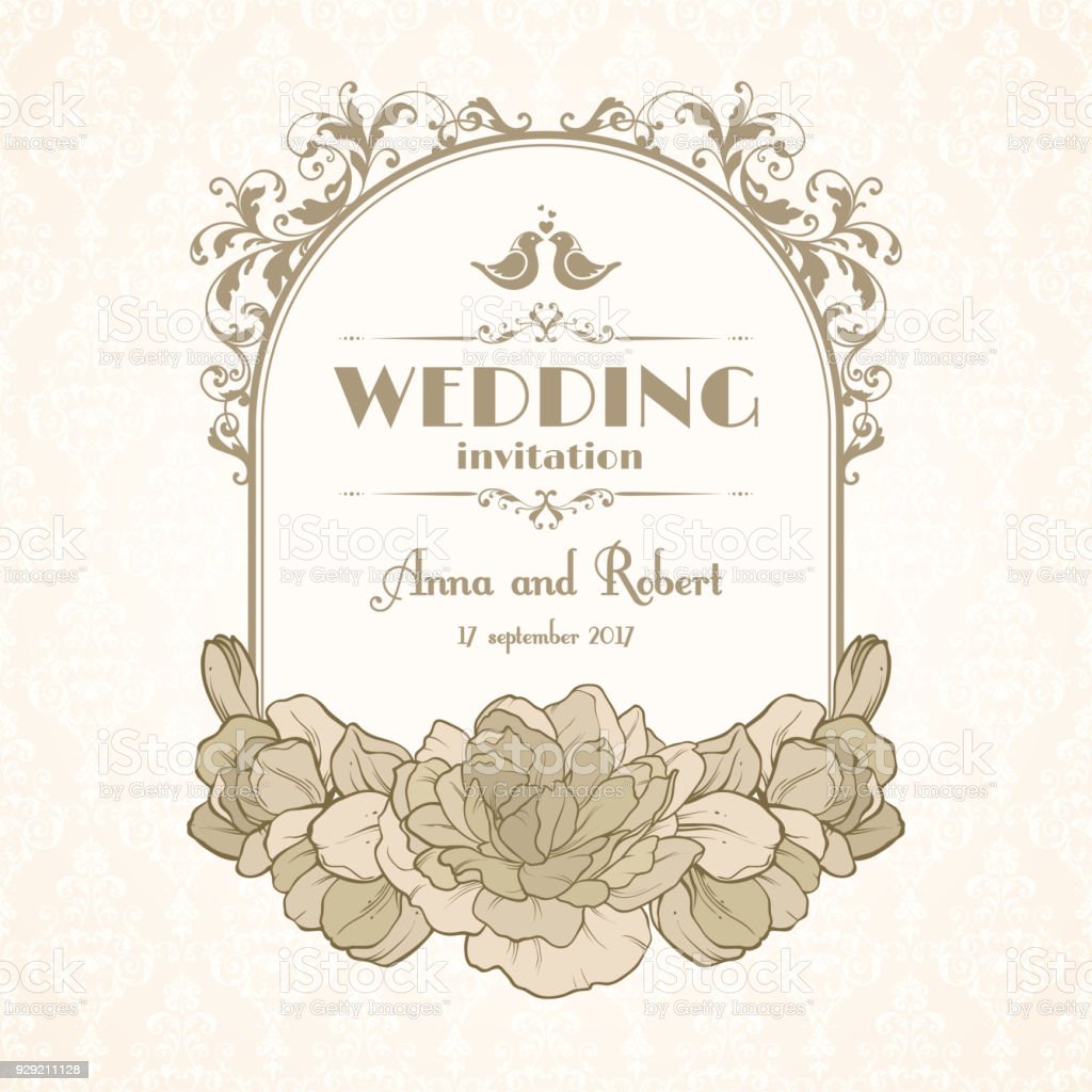 Detail Bingkai Undangan Pernikahan Bunga Nomer 20