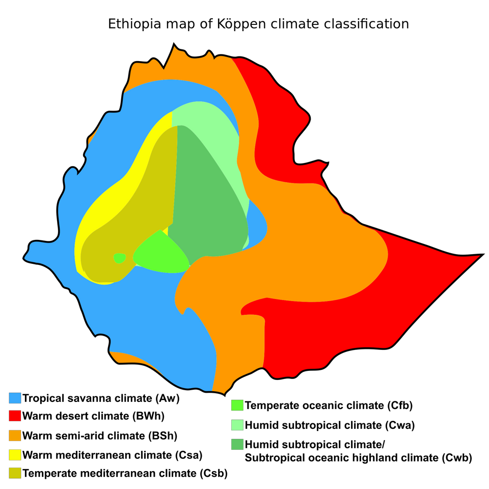 Detail Ethiopian Highlands Map Nomer 3