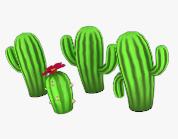 Detail Low Poly Cactus Nomer 9