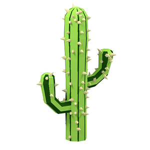 Detail Low Poly Cactus Nomer 13