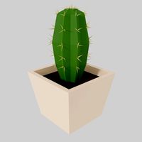 Detail Low Poly Cactus Nomer 25