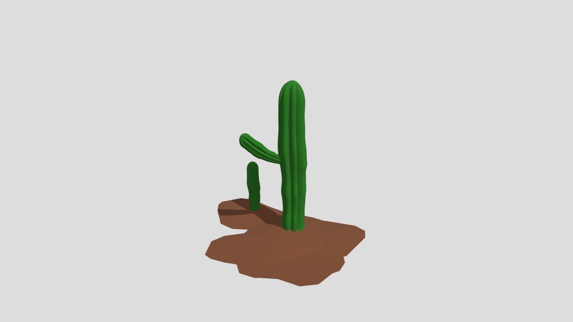 Detail Low Poly Cactus Nomer 29