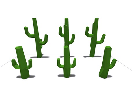 Detail Low Poly Cactus Nomer 8