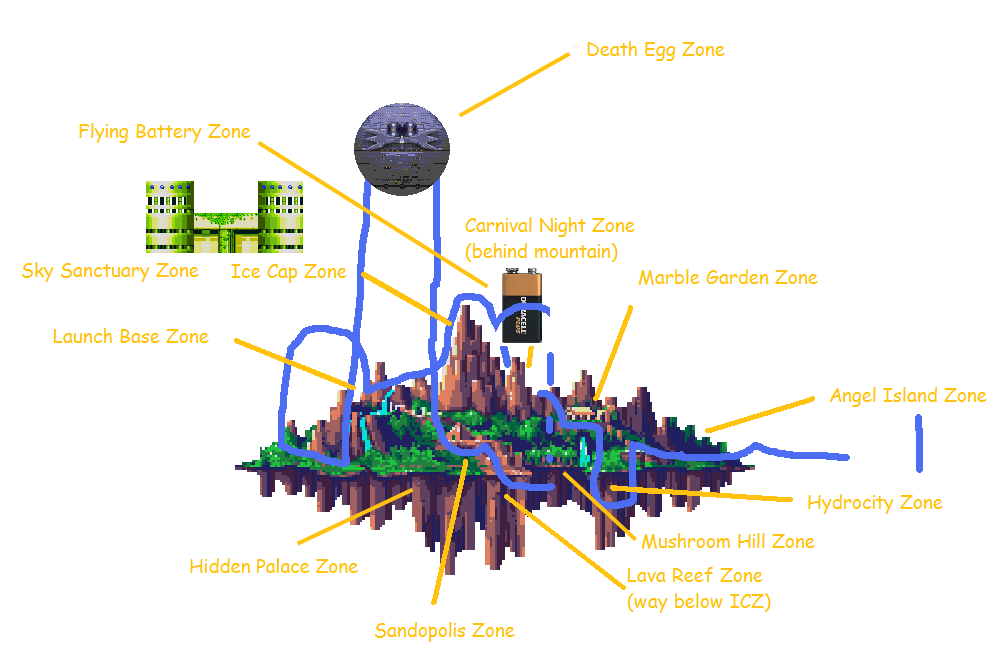 Detail Sonic 3 Level Maps Nomer 5