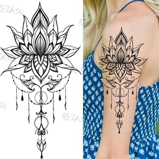 Detail Blumen Mandala Tattoo Nomer 15