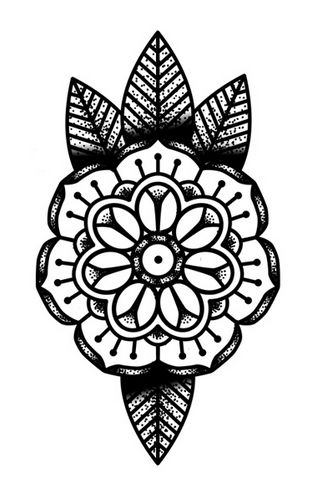 Detail Blumen Mandala Tattoo Nomer 16