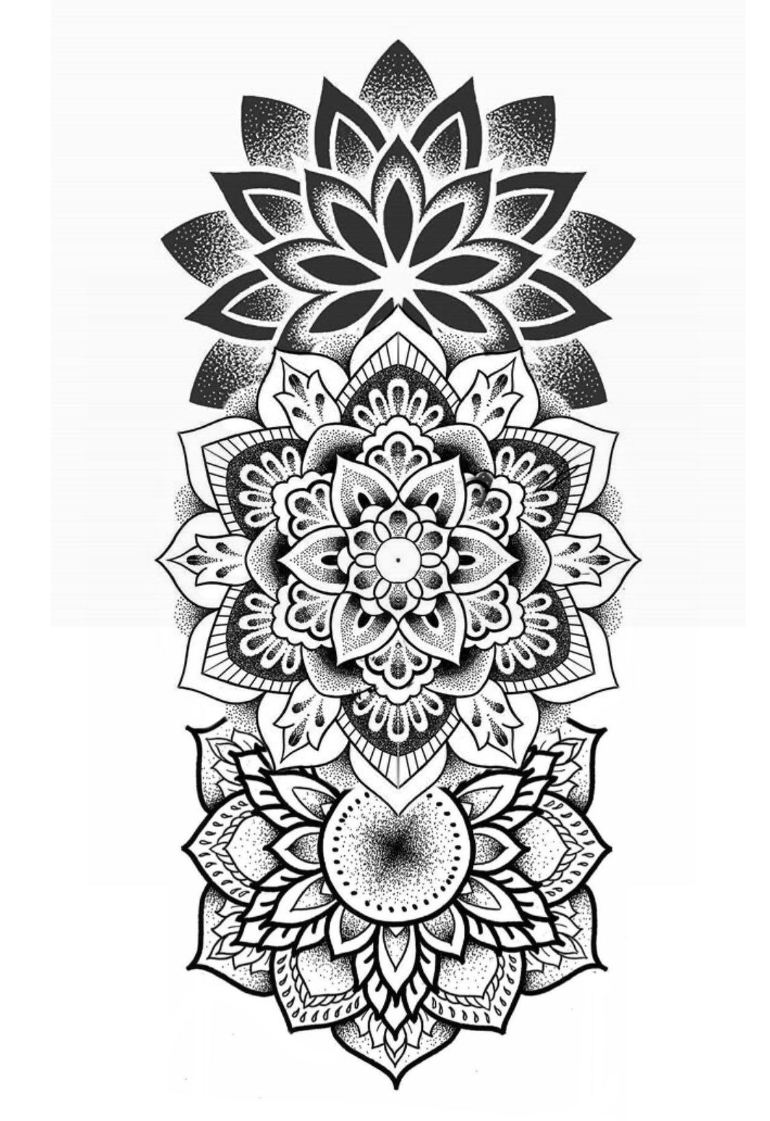 Detail Blumen Mandala Tattoo Nomer 6