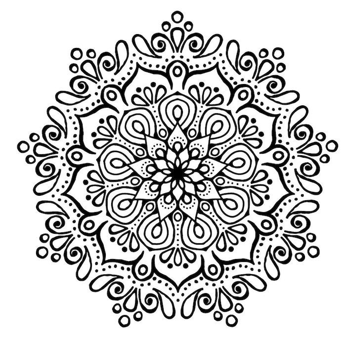 Detail Blumen Mandala Tattoo Nomer 7