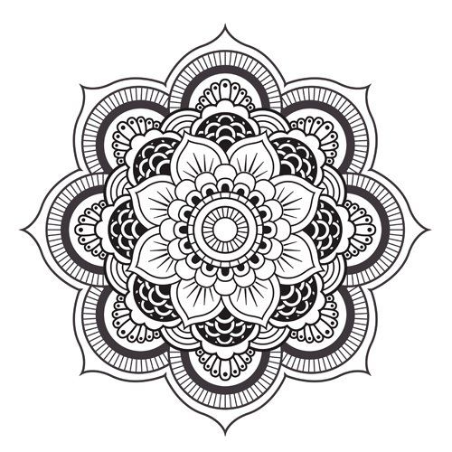 Detail Blumen Mandala Tattoo Nomer 9