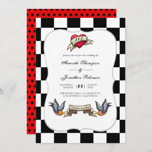 Detail Retro Einladungskarten Hochzeit Nomer 8