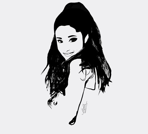 Detail Ariana Grande Black And White Nomer 9