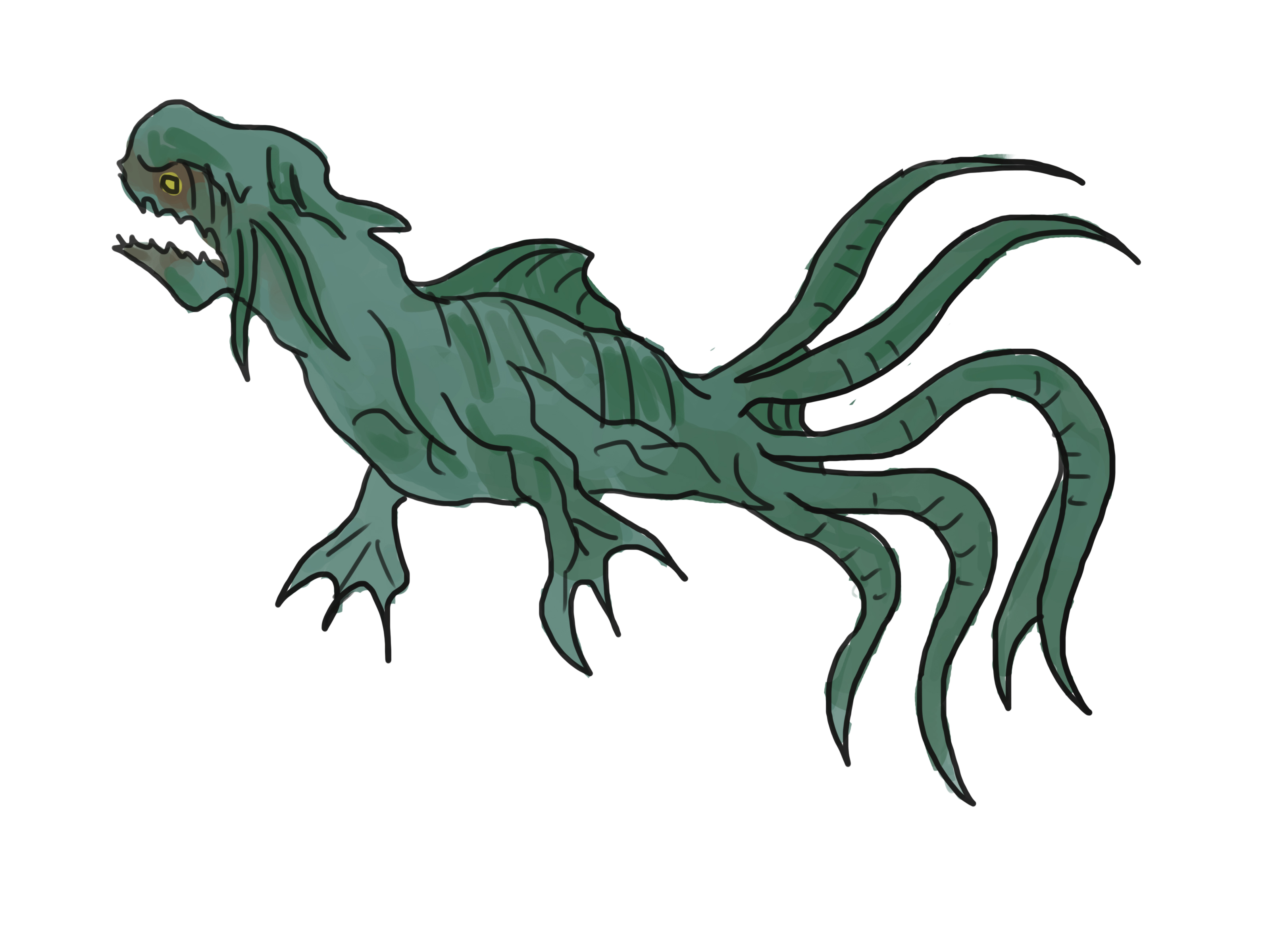 Detail Gruselige Monster Zeichnen Nomer 11