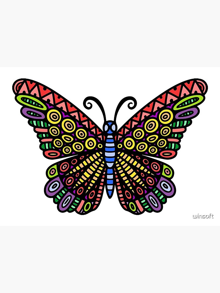 Detail Mandala Mit Schmetterlingen Nomer 21