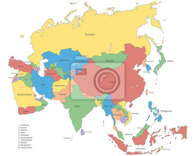 Beschriftete Weltkarte - KibrisPDR