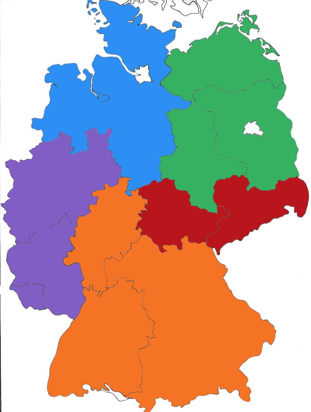 Detail Deutschland Karte Politisch Nomer 2