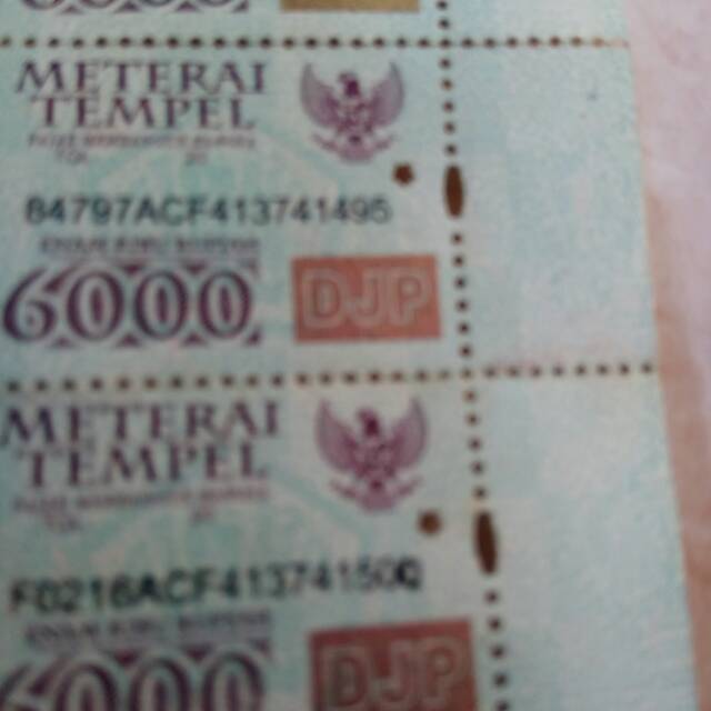 Detail Foto Materai 6000 Nomer 35