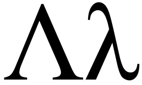 Detail Lambda Buchstabe Nomer 8