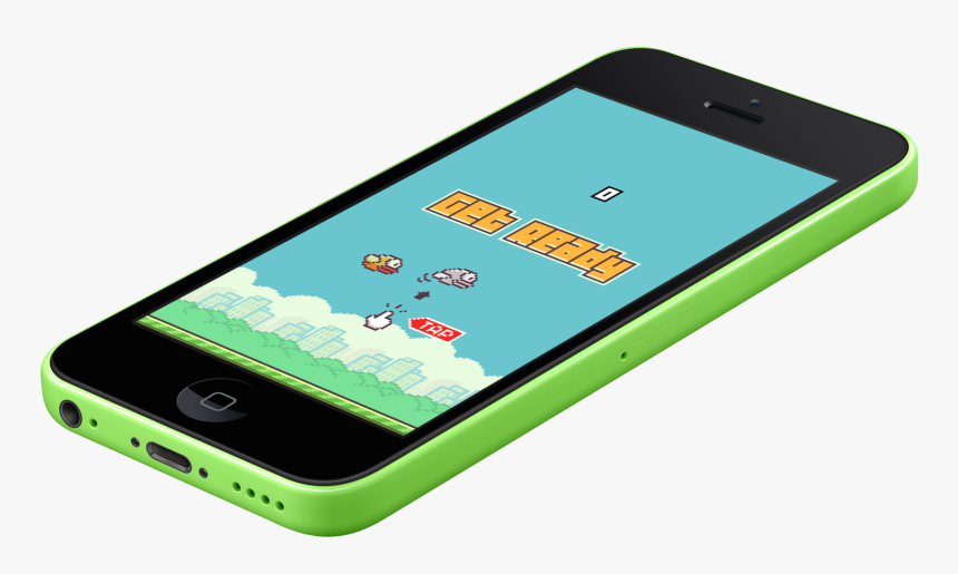 Iphone 5c With Flappy Bird - KibrisPDR