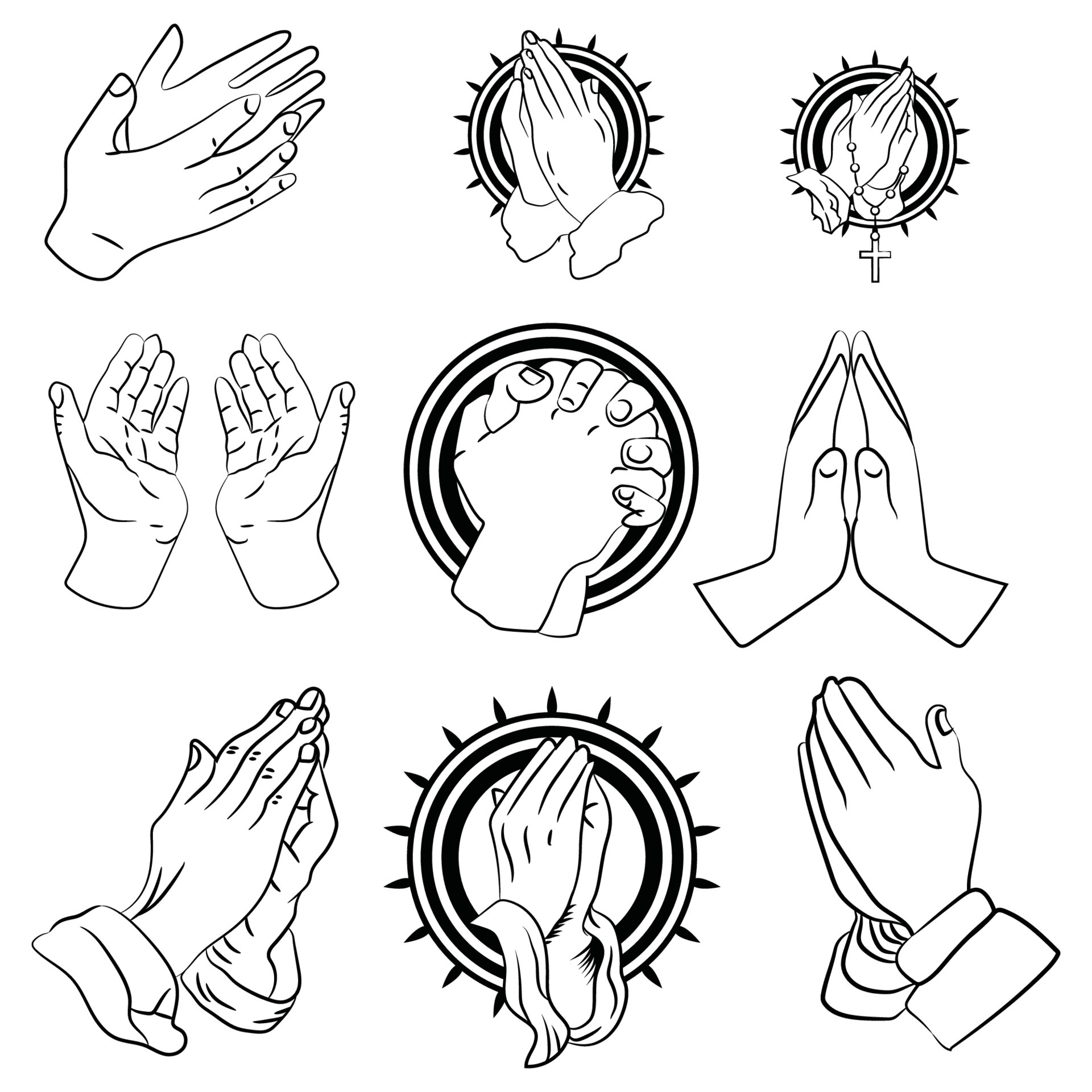 Detail Praying Hands Vector Png Nomer 7