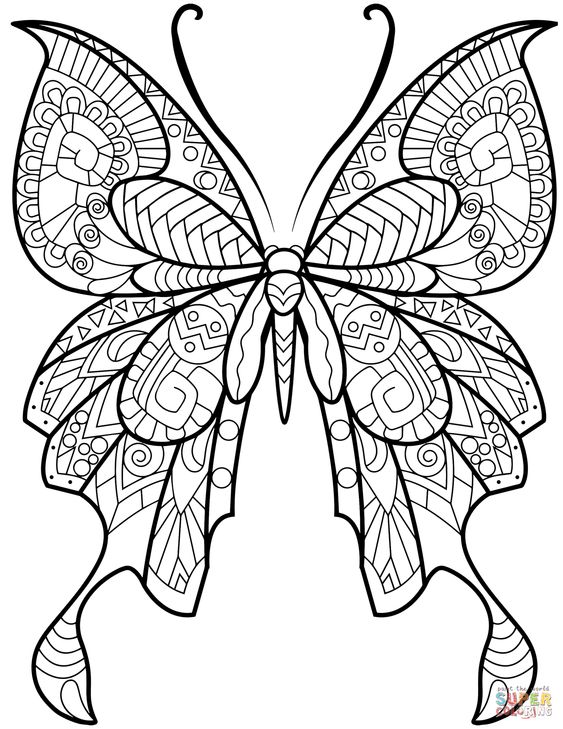 Detail Ausmalbilder Schmetterling Mandala Nomer 20