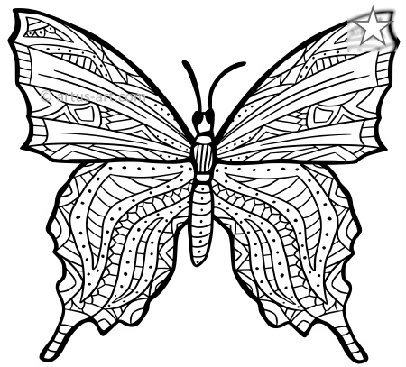 Detail Ausmalbilder Schmetterling Mandala Nomer 8