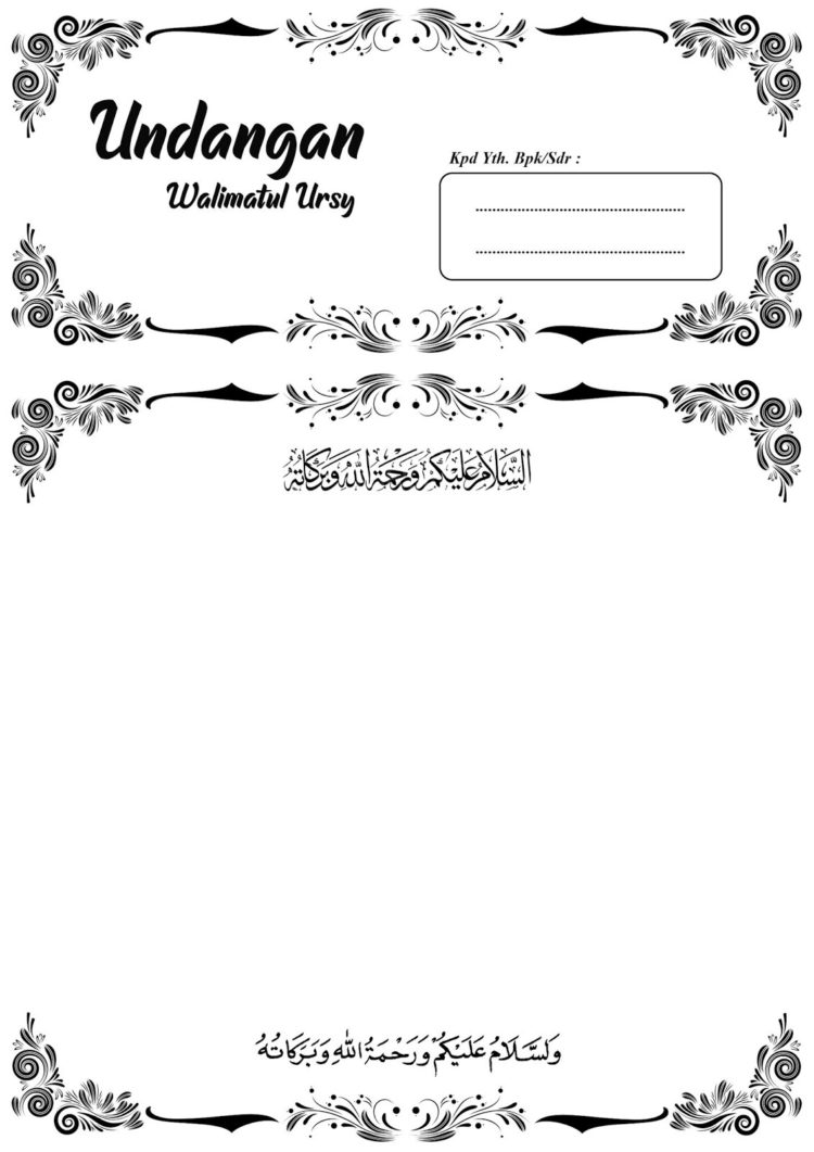 Detail Bingkai Undangan Walimatul Ursy Nomer 12